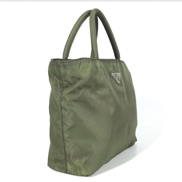 Authentic Prada Green Nylon satchel - small - Picture 2 of 12